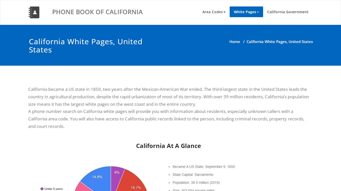 California White Pages, United States | PHONE BOOK OF CALIFORNIA