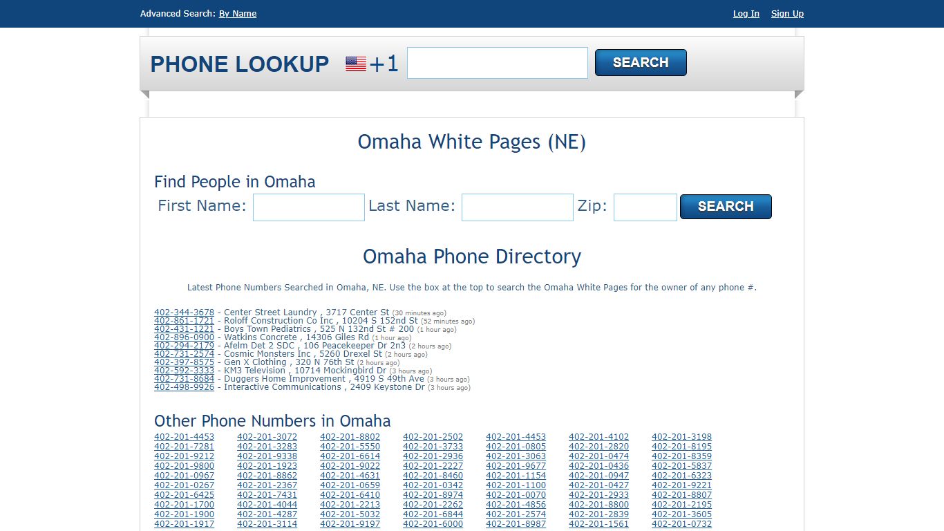 Omaha White Pages - Omaha Phone Directory Lookup